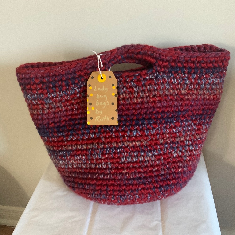 Boho sturdy bag plant holder large